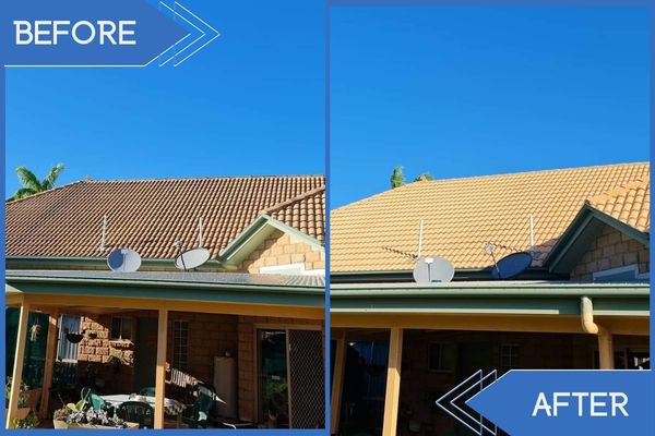 residential roof pressure cleaning Noosa North Shore